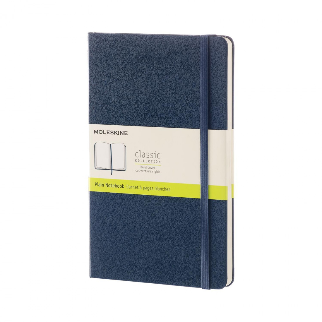 Moleskine Notebook Large  13x21 Plain Sapphire Blue Hard Cover