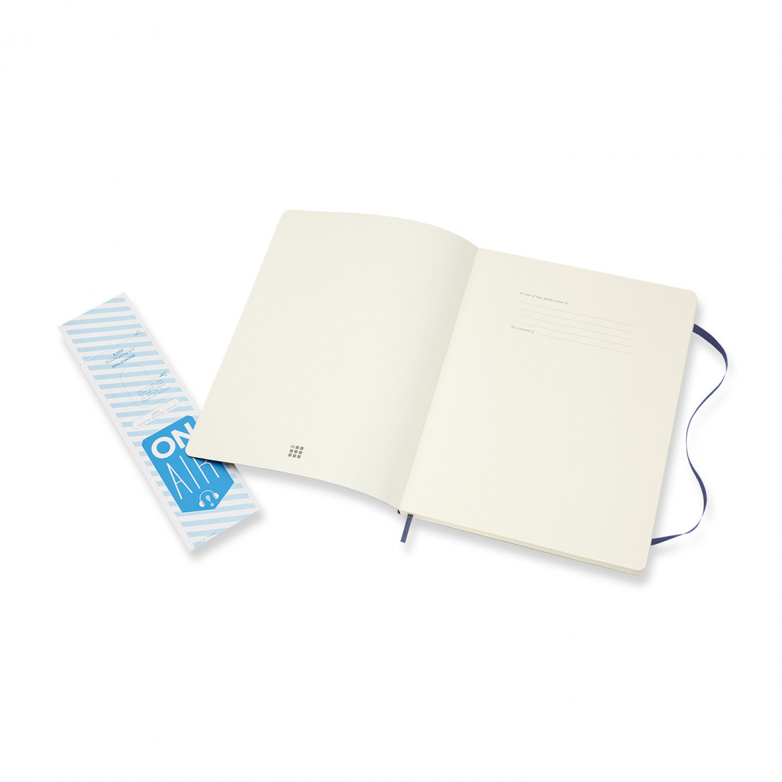 Notebook Extra Large 19x25 Ruled Blue Soft Cover, Moleskine