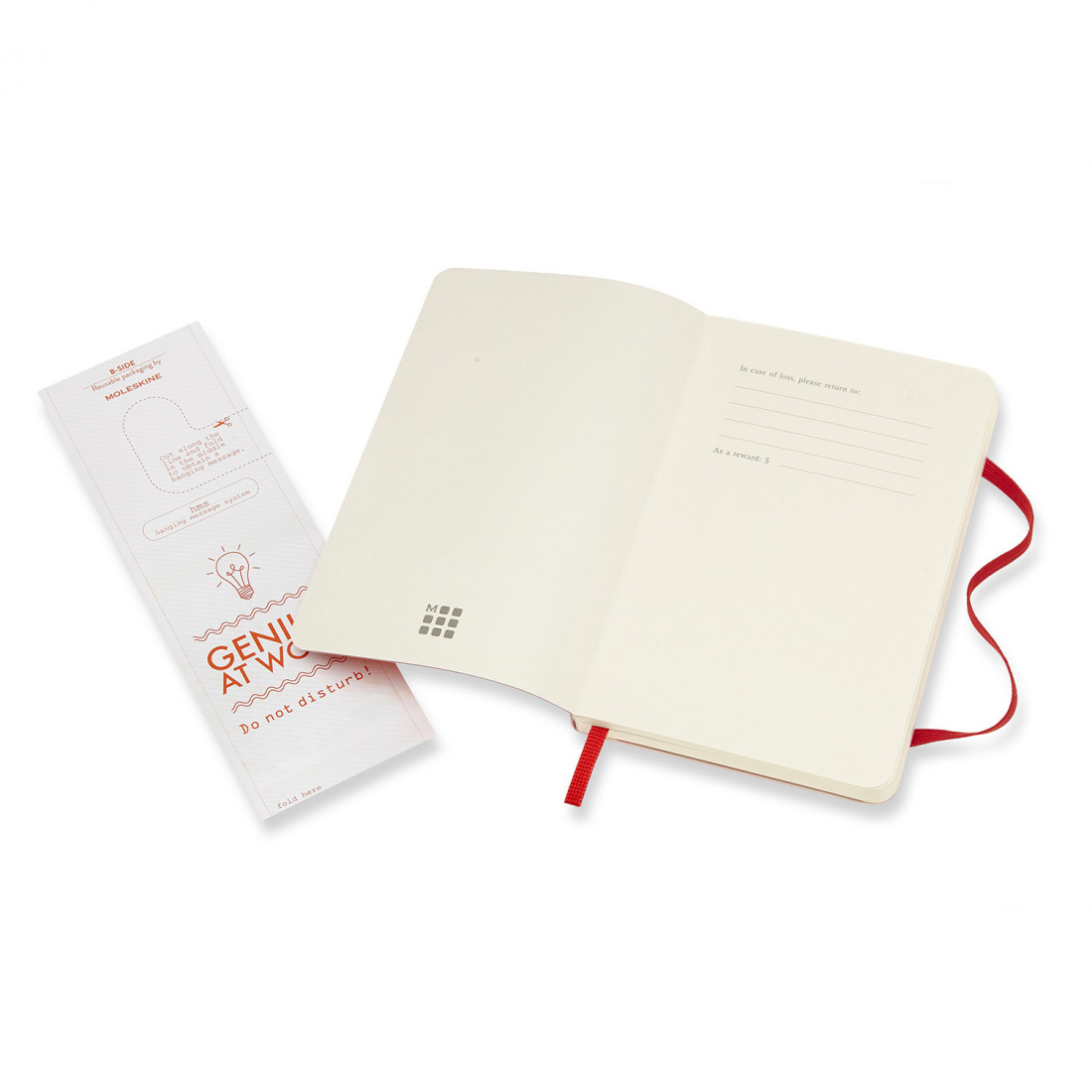 Notebook Pocket 9x14 Ruled Red Soft Cover Moleskine
