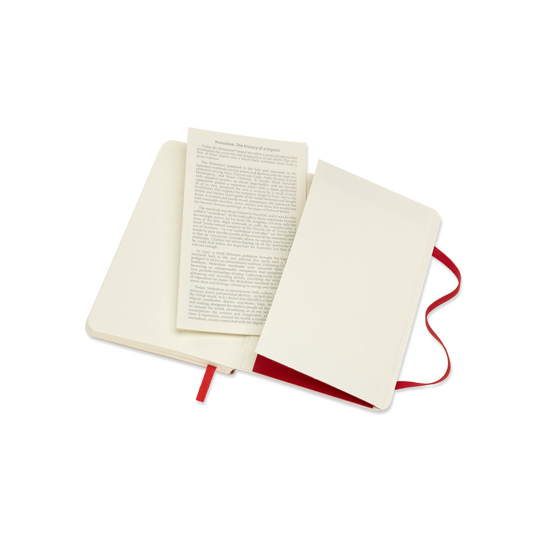 Notebook Pocket 9x14 Ruled Red Soft Cover Moleskine
