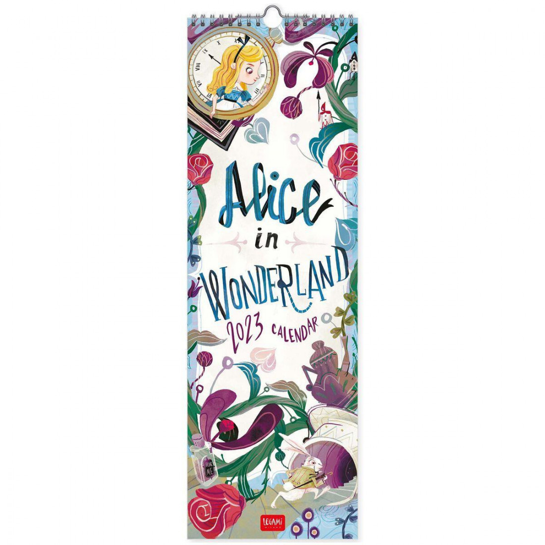 Legami Wall Calendar 2023 Alice in Wonderland 16 x 49 cm