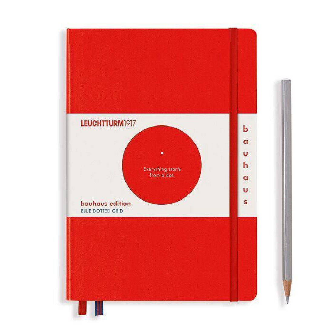 Leuchtturm 1917 Notebook A5 Red Dotted Bauhaus Edition Hard Cover