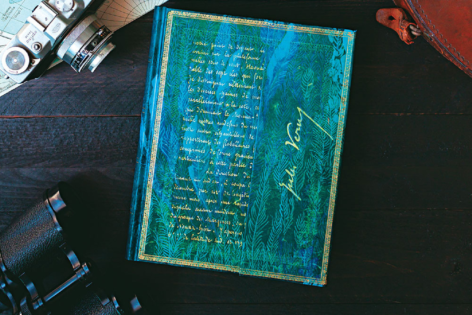 Notebook Verne Twenty Thousand Leagues Midi Wrap Lined 13x18 Paperblanks