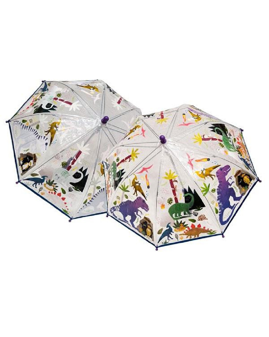Διάφανη ομπρέλα που αλλάζει χρώμα Δεινόσαυροι 45P6506 Floss & Rock
