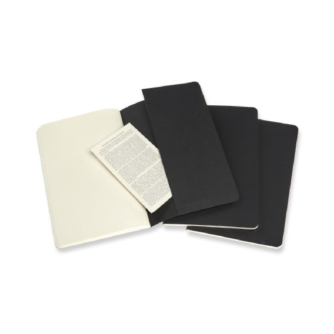 Set of 3 Extra Large Ruled Journals Black Soft Cover 19x25 Moleskine