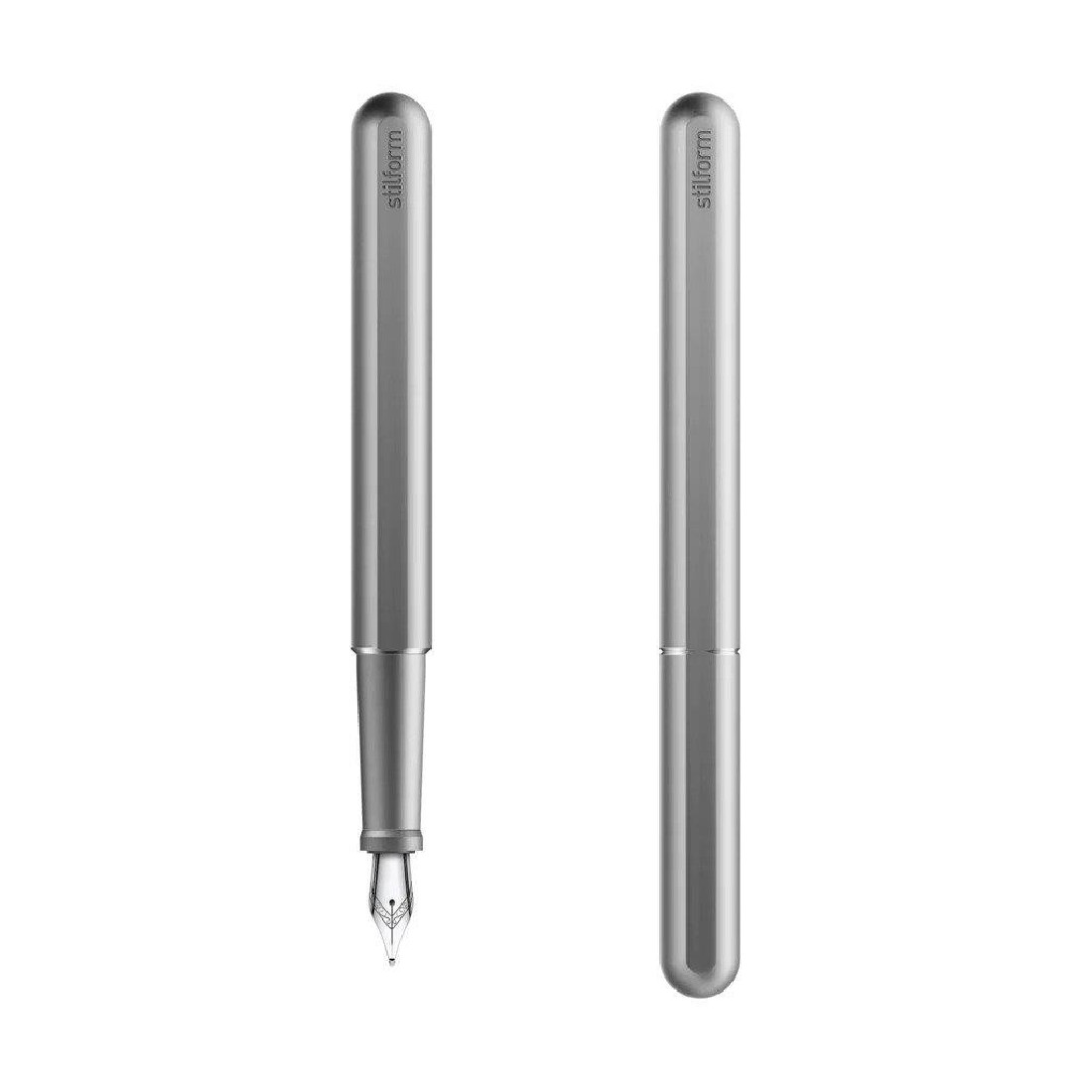 Stilform ink Aluminium fountain pen Comet Grey