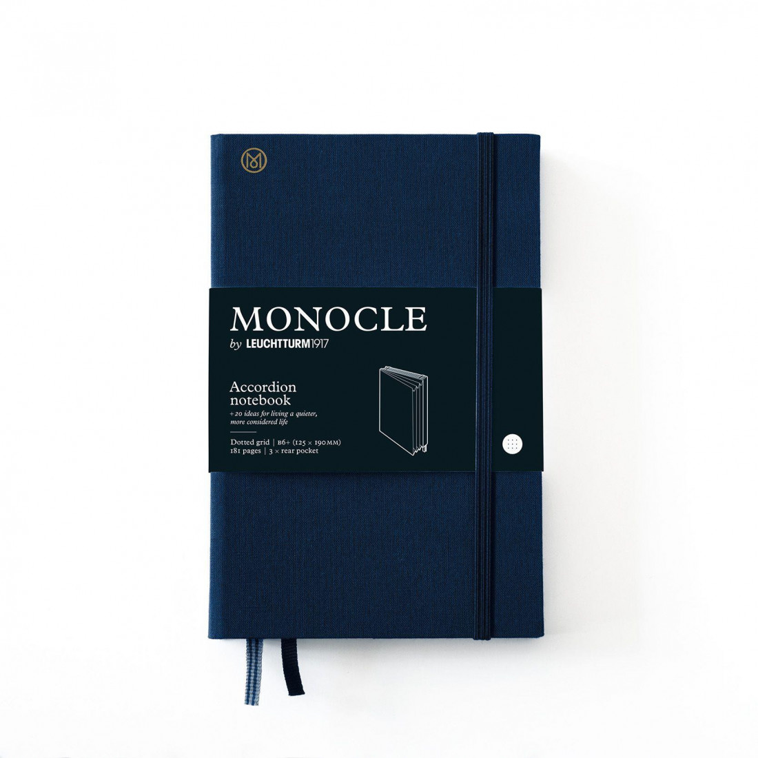 Leuchtturm 1917 notebook MONOCLE accordion notebook dotted B6 Navy