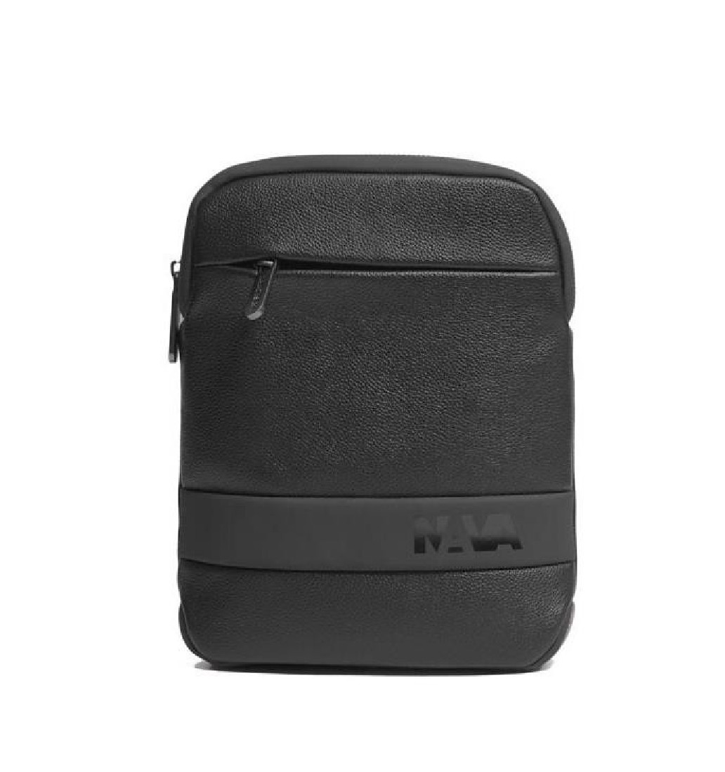 NAVA Slim Shoulder Bag 1 Compartments - Easy Advance Leather Black