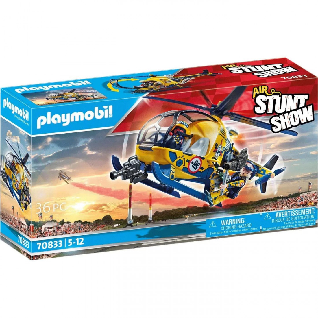 PLAYMOBIL 70833 Air Stunt Show Ελικόπτερο με κινηματογραφικό συνεργείο