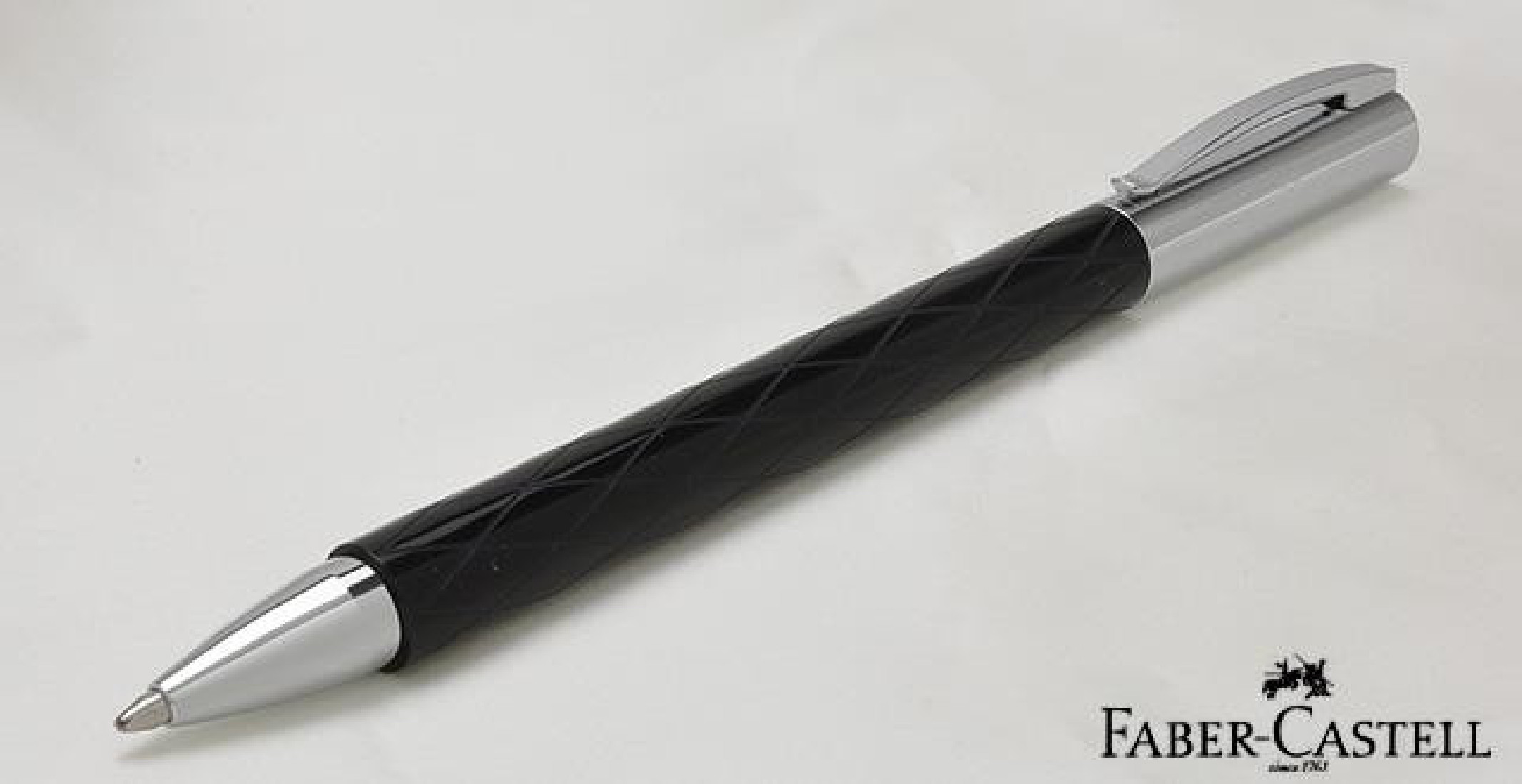 Faber Castell Ambition Black Rhombus 148900 Ball Pen