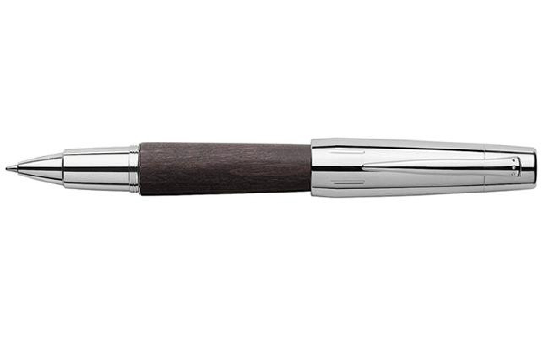 Faber Castell E-Motion Pearwood Black Chrome Rollerball Pen 148225