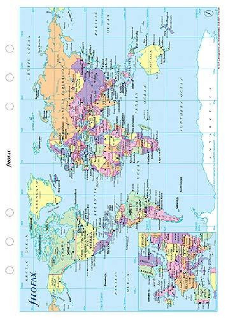 Refill A5 World Map 341904 Filofax FX