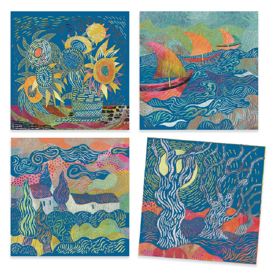Inspired by Vincent Van Gogh- Δημιουργώ ξύνοντας Τοπία 09378 Djeco