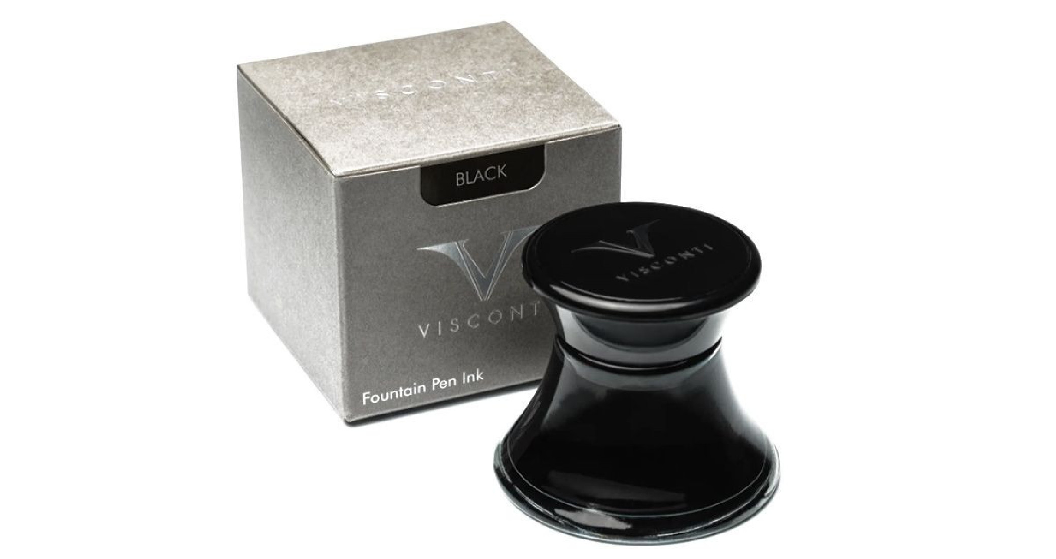 Visconti Glass Inkwell Black 50ml