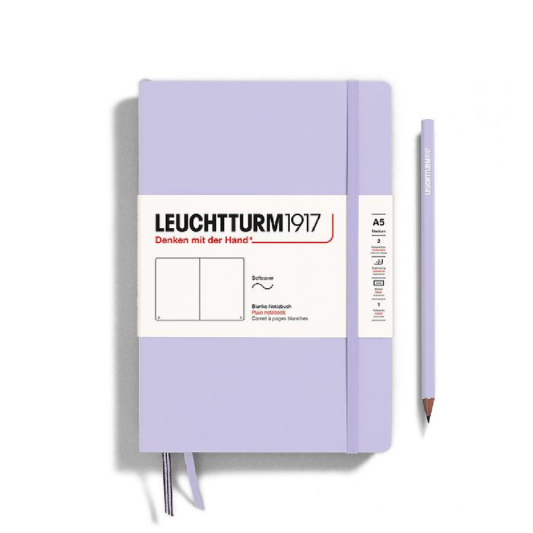 Leuchtturm 1917 Notebook A5, Lilac, Plain Soft Cover