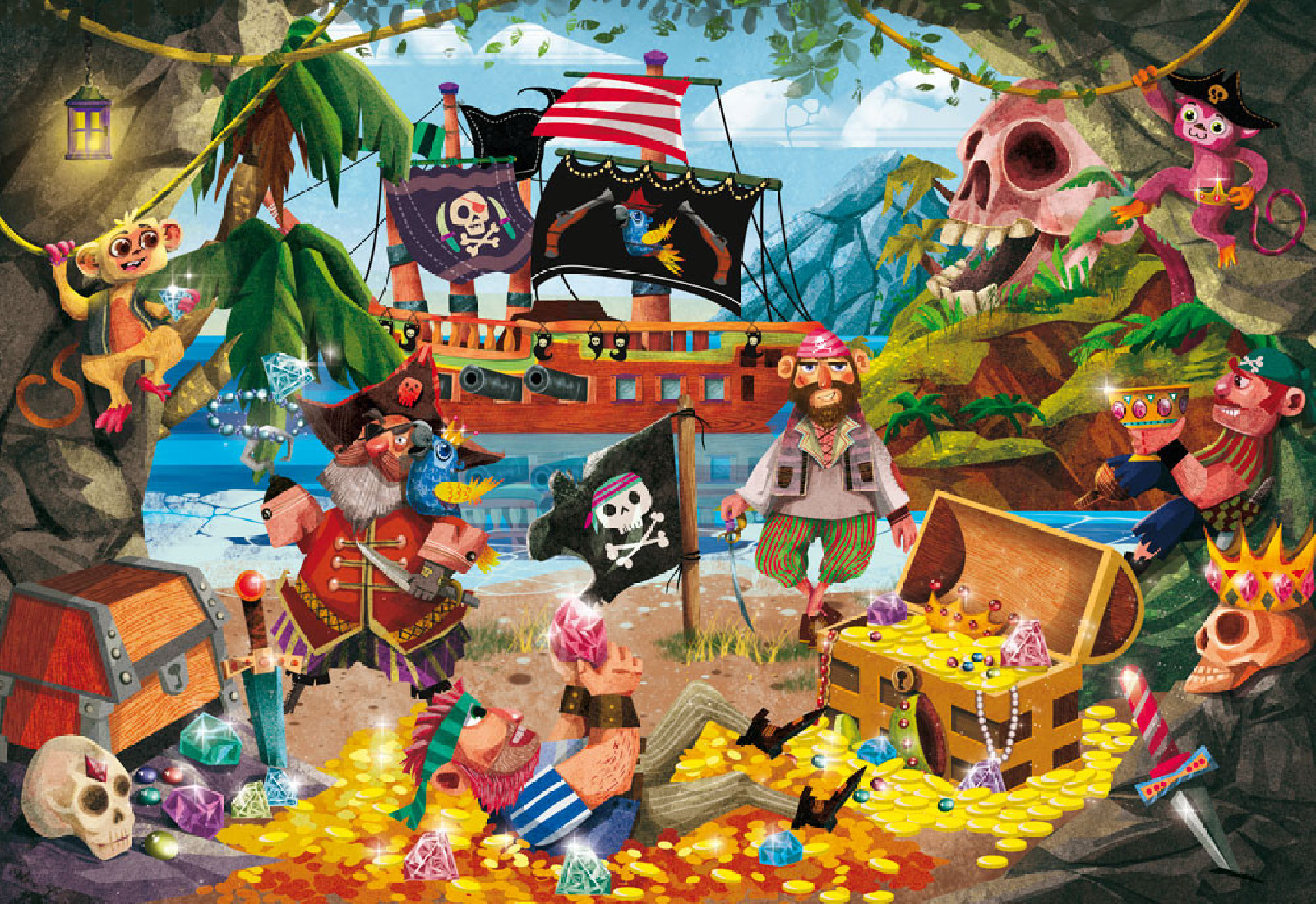 Puzzle (2 x 70τμχ.) Πειρατές- Στο νησί του χαμένου θησαυρού  ΕΛΛΗΝΟΕΚΔΟΤΙΚΗ