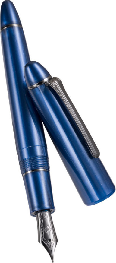 Sailor Ringless Metallic Fountain Pen, 1911 Simply Blue Metallic
