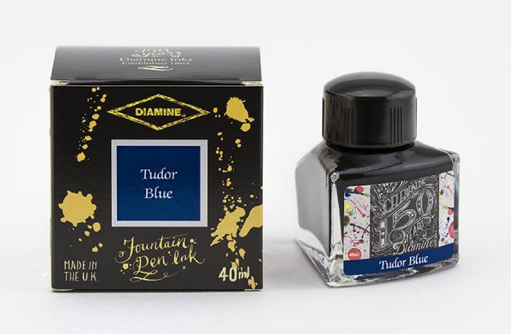Diamine 40ml Tudor Blue 1113 150 years anniversary Fountain pen ink bottle