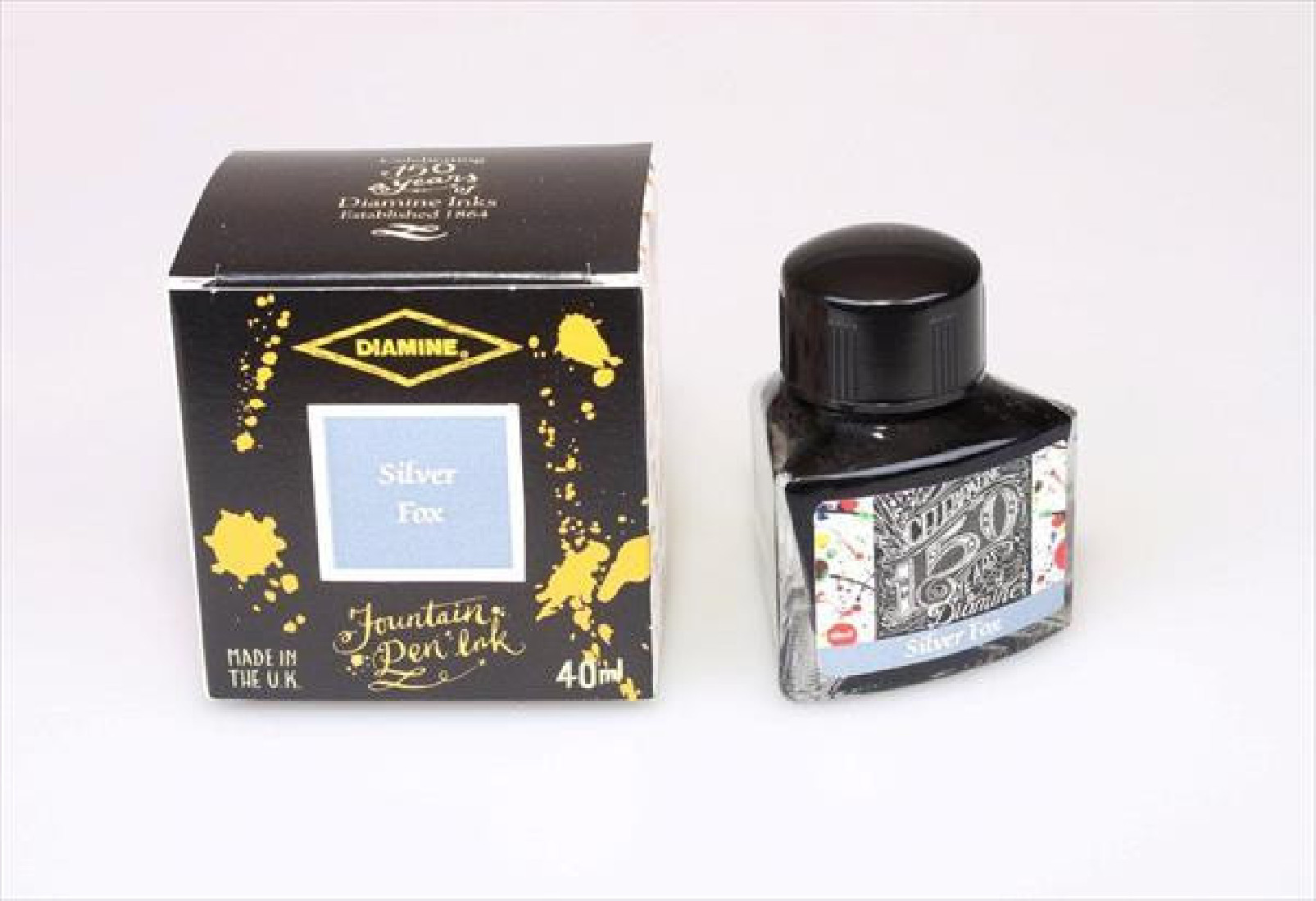 Diamine 40ml Silver Fox 1105 150 years anniversary Fountain pen ink bottle