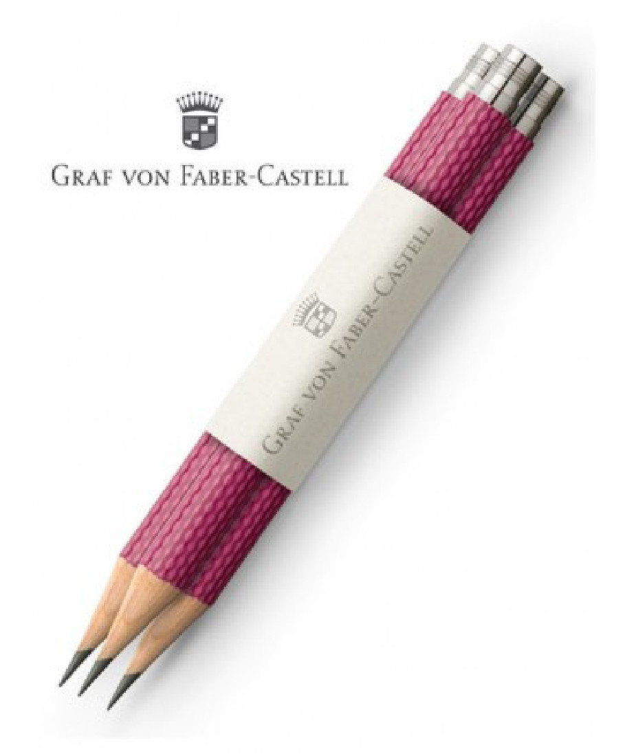 3 pocket pencils Guilloche, Electric Pink, 118662  Graf Von Faber Castell