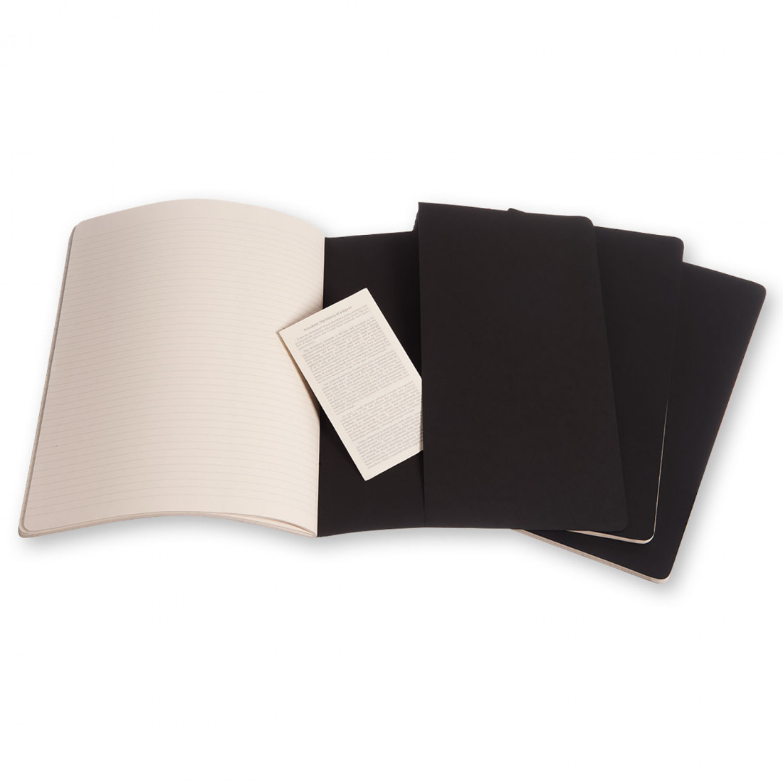 Set of 3 XXL Plain Journals Black Soft Cover 21.6x27.9 Moleskine