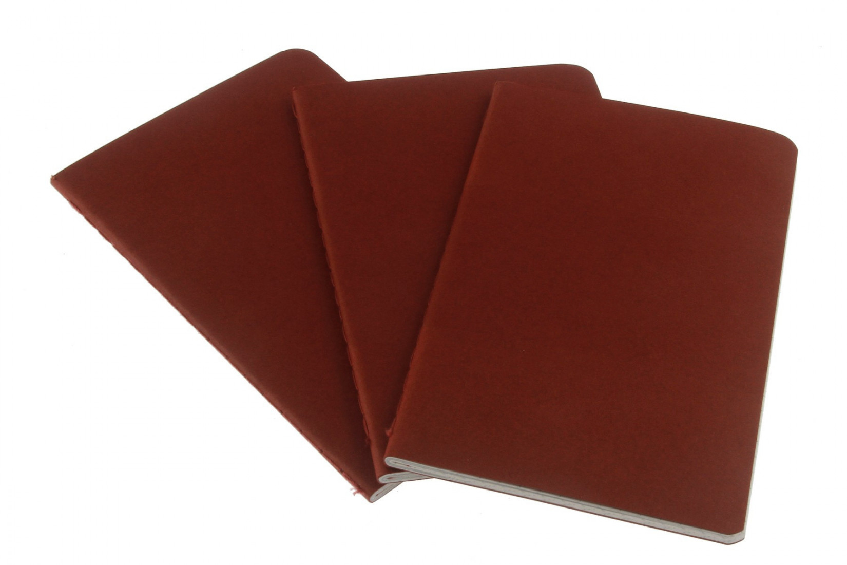 Set of 3 Ruled Journals Red Soft cover 13x21 Moleskine