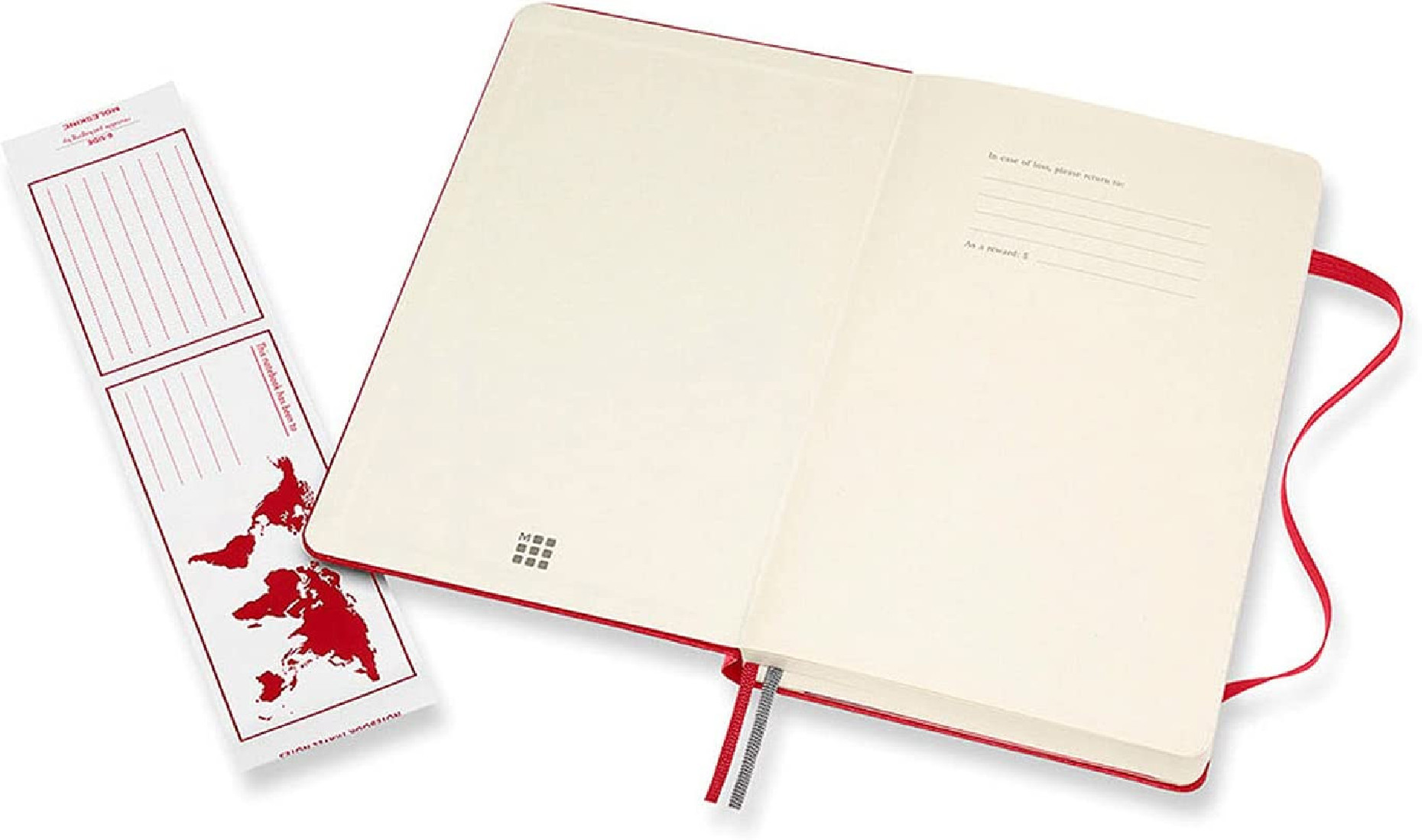 Moleskine Notebook Plain Expanded Version Large 13x21 Red Hard Cover