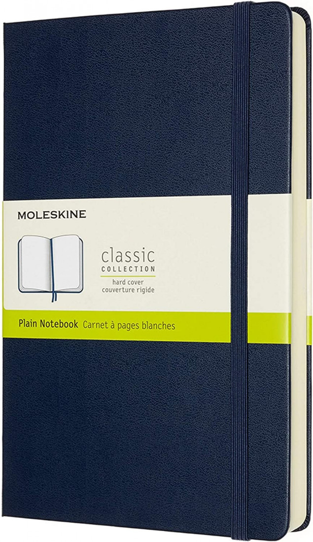 Notebook Large 13x21 Plain Expanded Version Sapphire Blue Hard Cover Moleskine