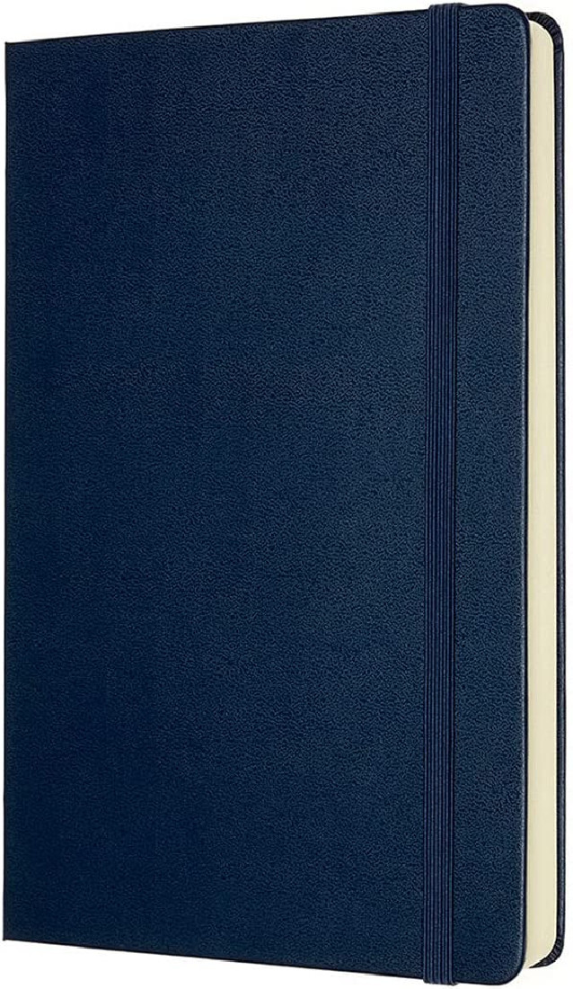 Notebook Large 13x21 Plain Expanded Version Sapphire Blue Hard Cover Moleskine