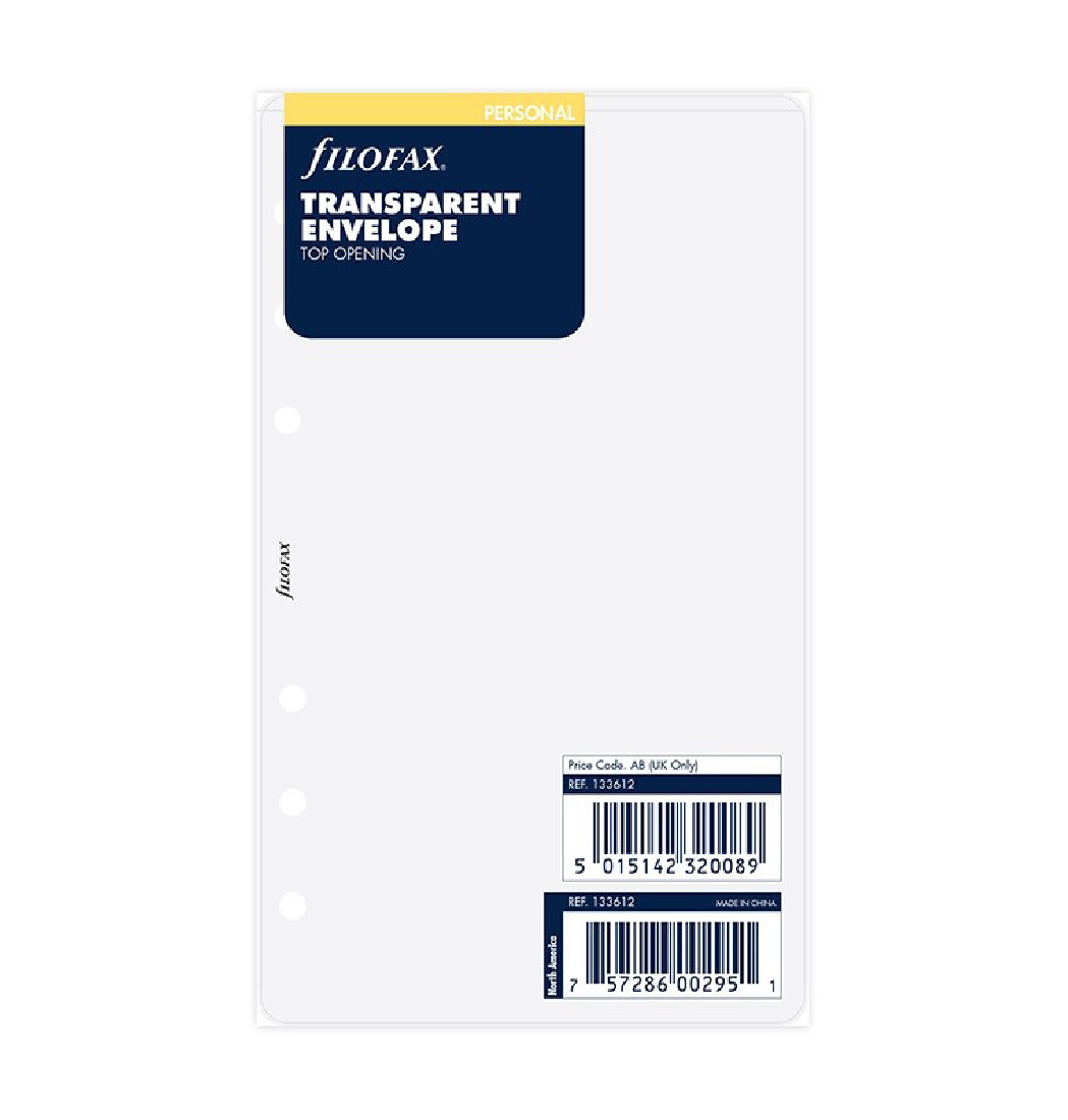 Filofax Transparent Envelope Top Opening - Personal 133612