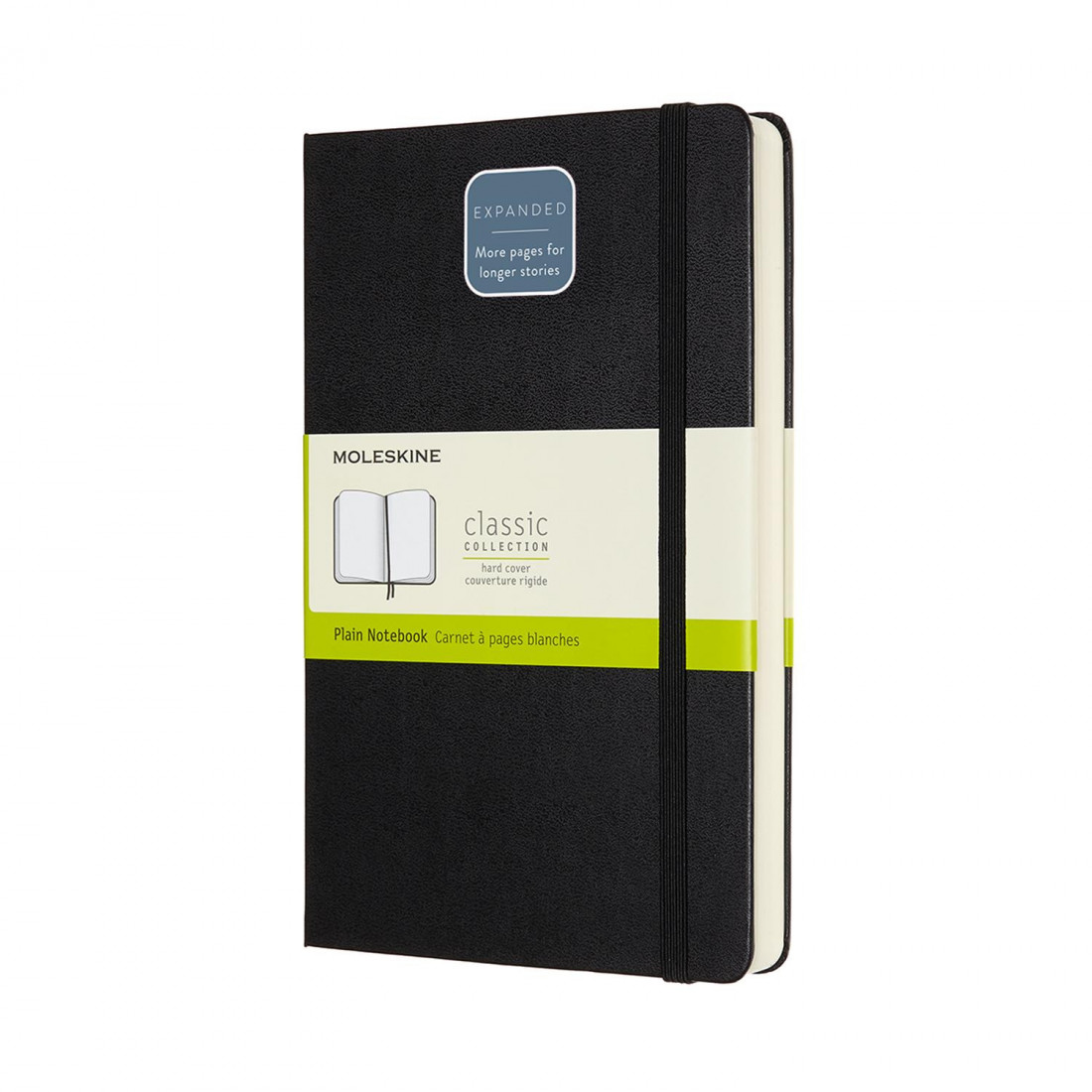 Notebook Large 13x21 Plain Expanded Version Black Hard Cover Moleskine