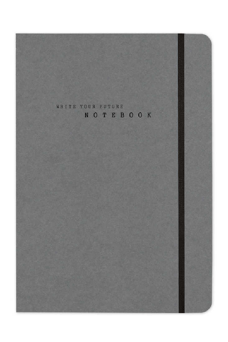 Adbook Eco elastic notebook 12x17 dark grey