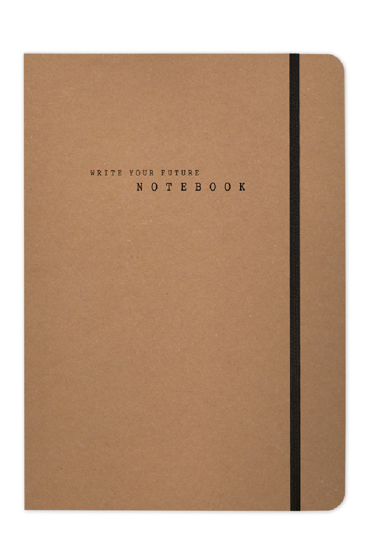 Adbook Eco elastic notebook 25x17 light brown plain