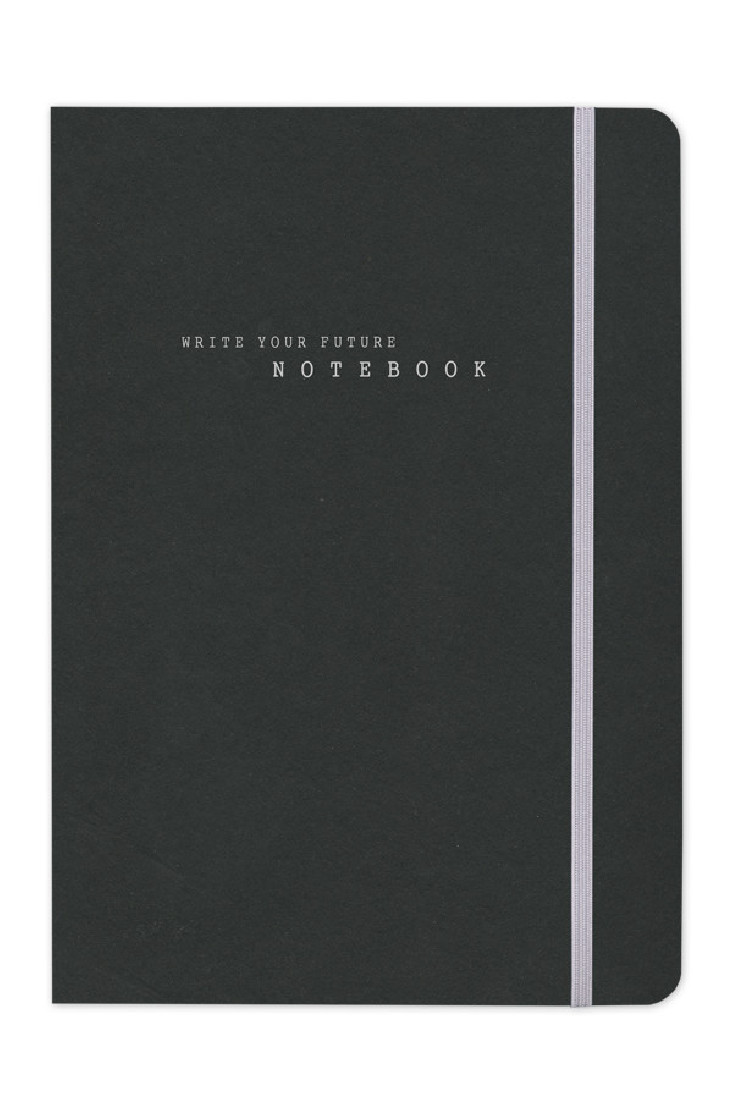 Adbook Eco elastic notebook 25x17 black plain