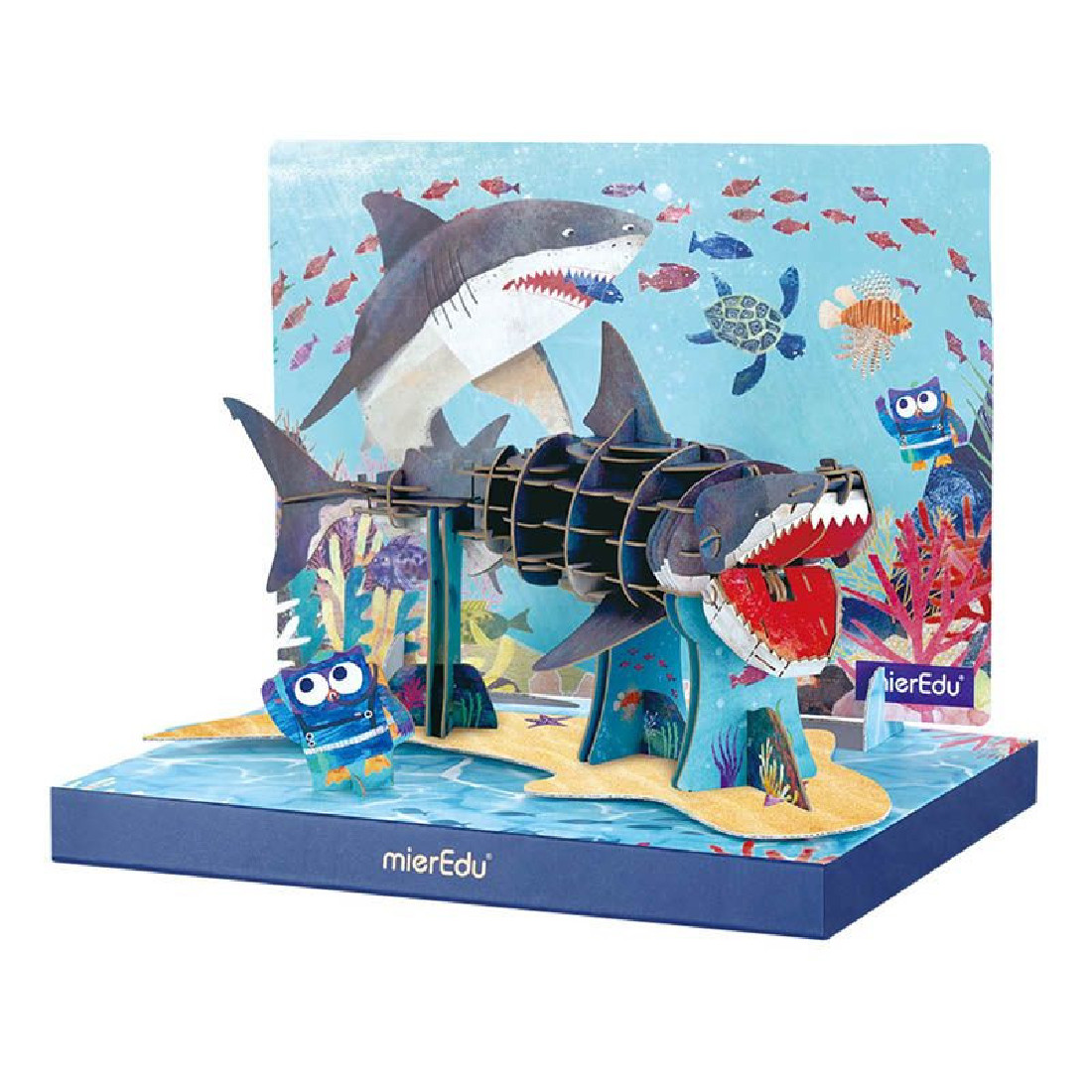 3D Οικολογικό Puzzle 113τμχ. Λευκός Καρχαρίας 00420 Mier Edu
