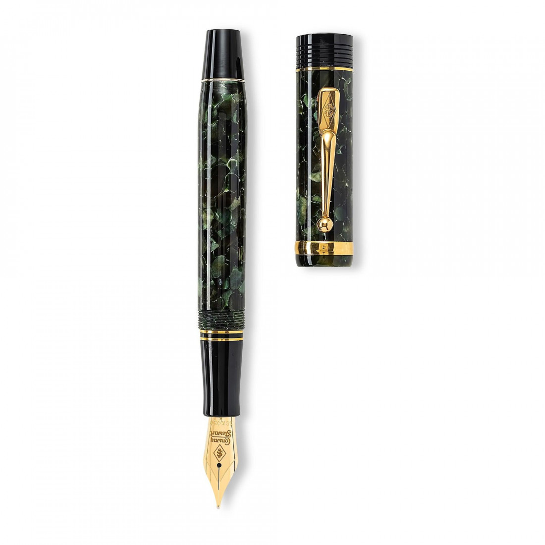 Conway Stewart Churchill Bracket Green  Fountain Pen