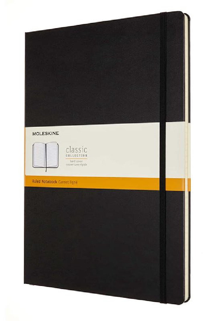 Notebook A4 21x30 Ruled Black Hard Cover Moleskine