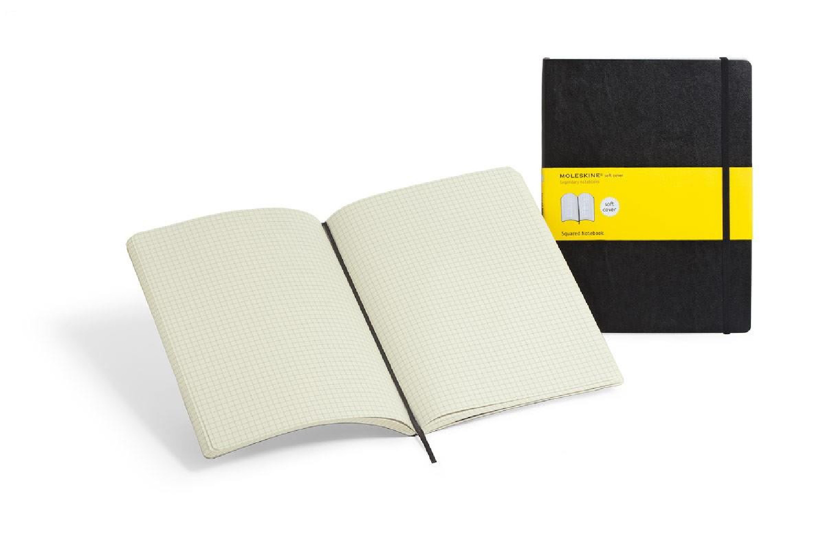 Notebook Extra Large 19x25 Squared Black Soft Cover Moleskine
