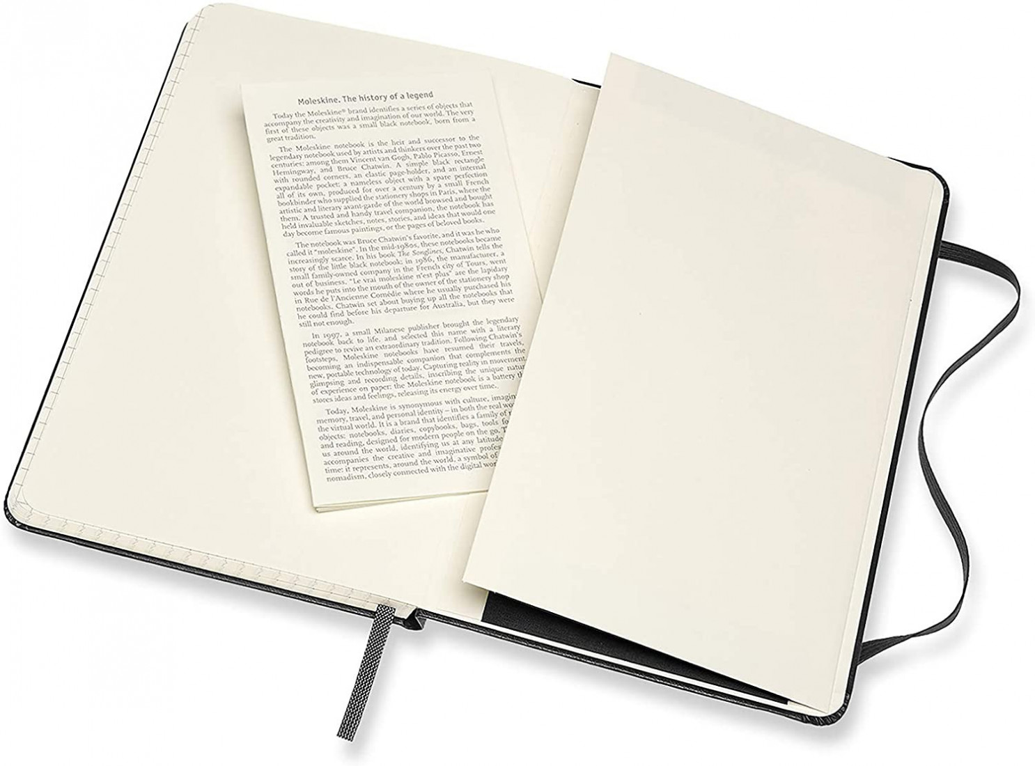 Notebook Medium 11.5x18 Squared Black Hard Cover Moleskine