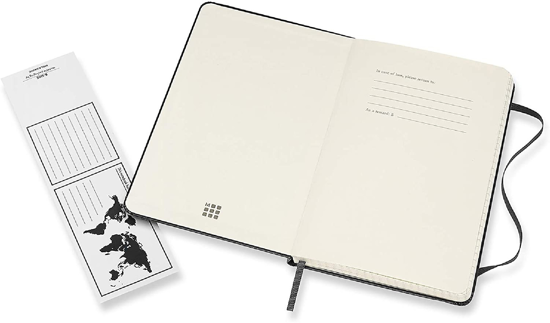 Notebook Medium 11.5x18 Squared Black Hard Cover Moleskine