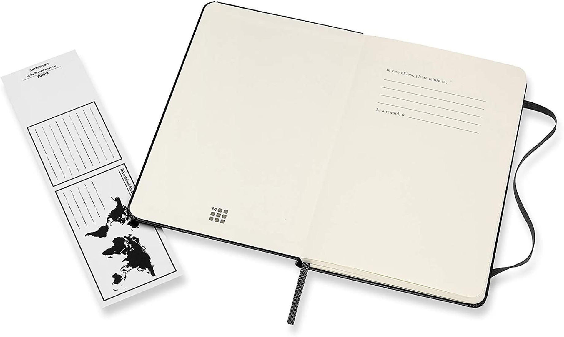 Notebook Medium 11.5x18 Ruled Black Hard Cover Moleskine