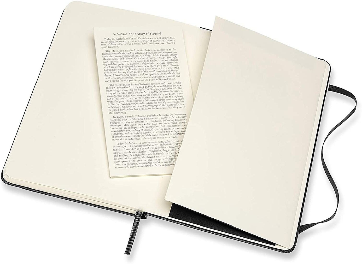 Notebook Medium 11.5x18 Ruled Black Hard Cover Moleskine