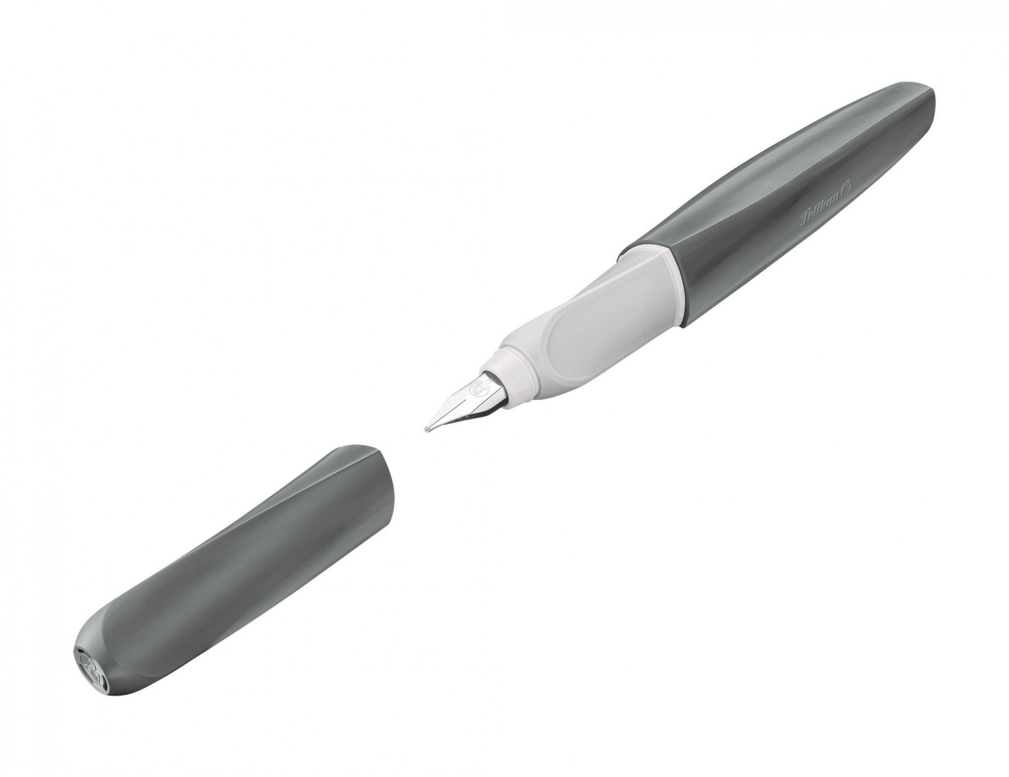 Pelikan Fountain pen EcoTwist P457 Grey dynamic open