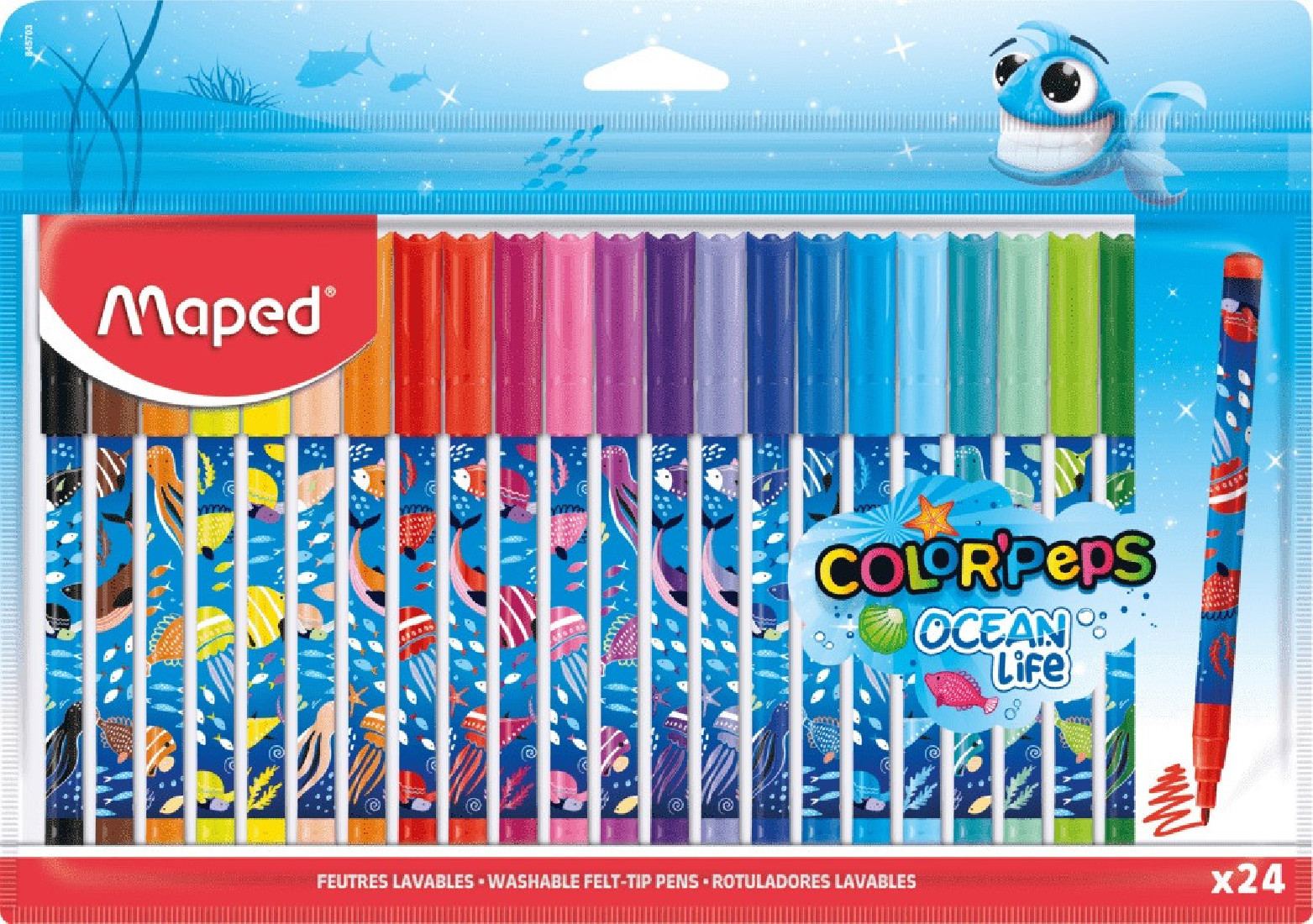Maped Μαρκαδόροι 24τμχ. Color peps Ocean life 845703