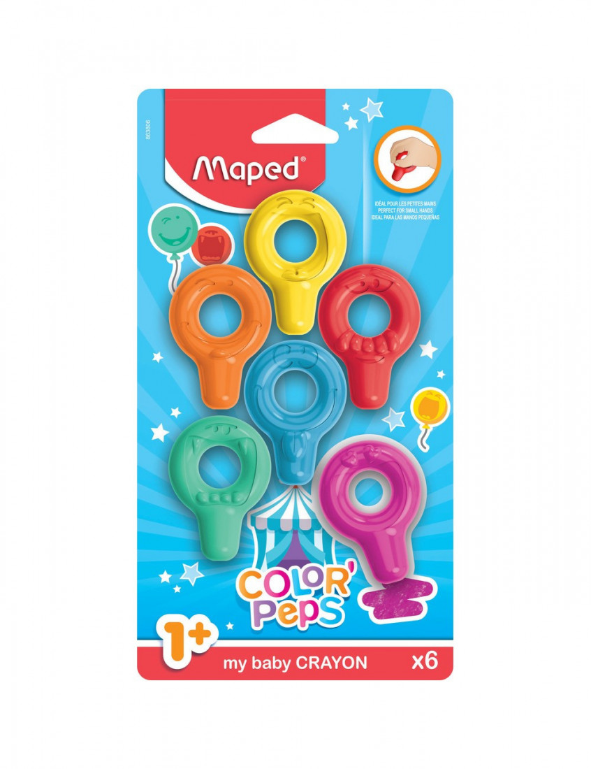 Κηρομπογιές baby 6 χρώματα 863806 Maped