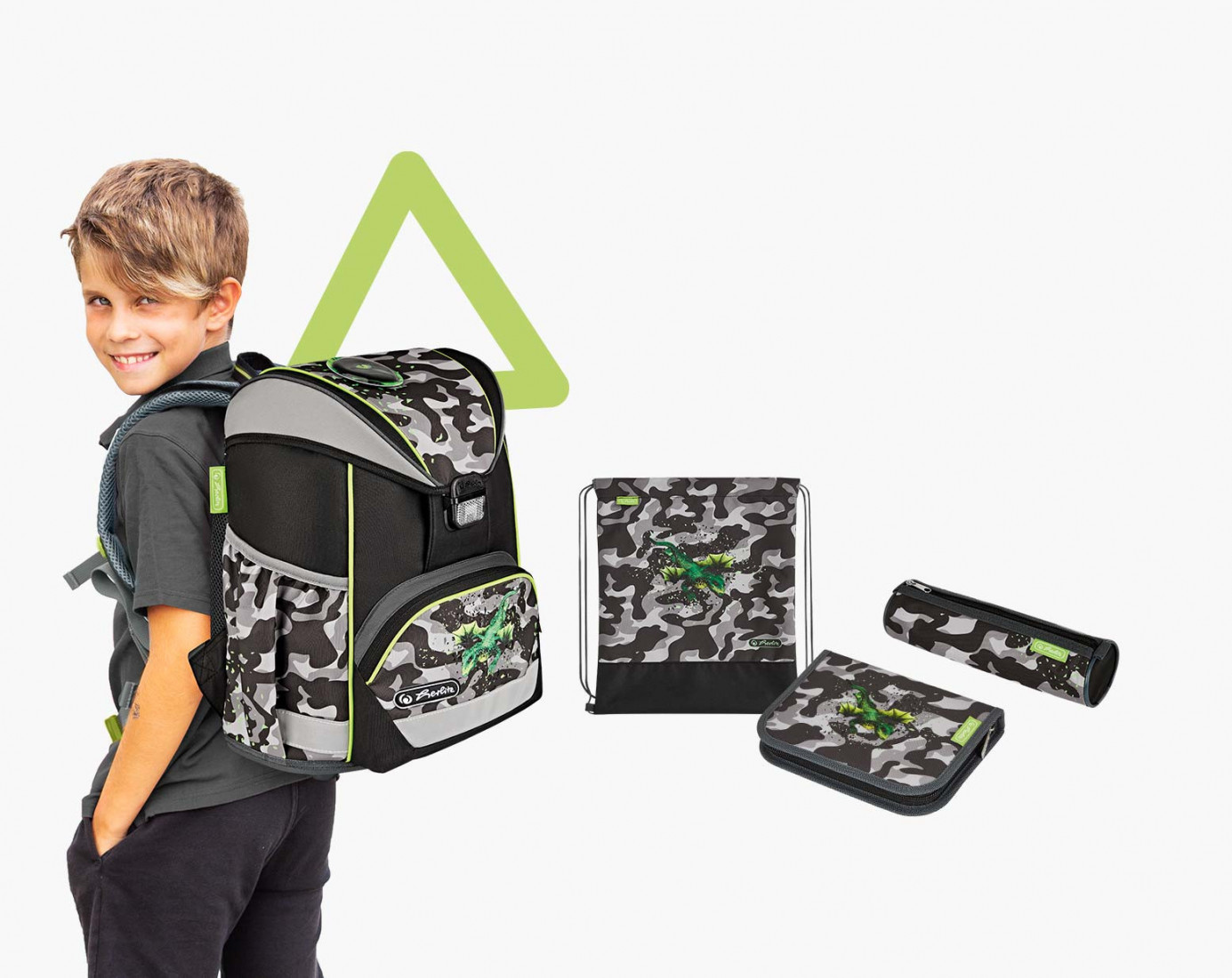 Σακίδιο πλάτης Δημοτικού UltraLight Plus Camo Dragon 50043231 Herlitz (2026)