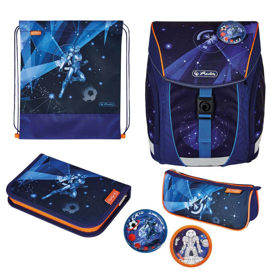 Σακίδιο πλάτης Δημοτικού FiloLight Plus Galaxy Game 50037919 Herlitz (2026)