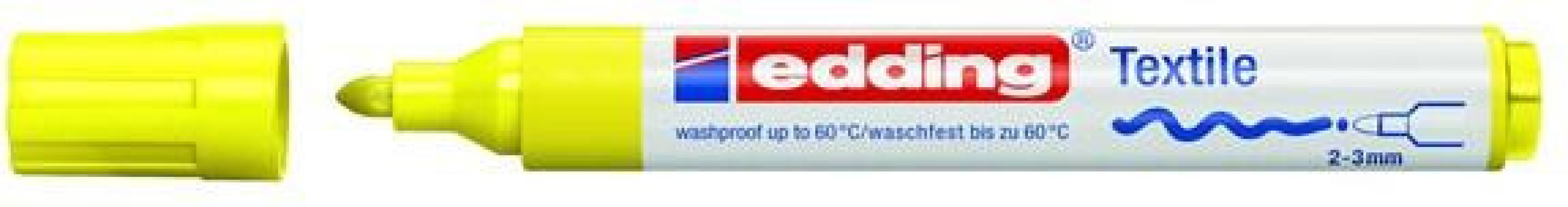 Μαρκαδόρος Υφάσματος 2-3mm 4500/65 Neon Yellow Edding