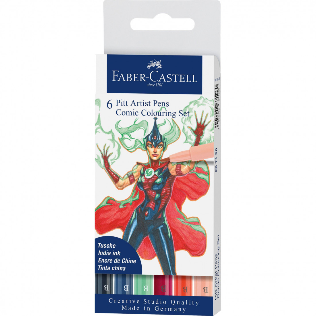 Faber Castell Pitt Artist Pens Comic Colouring - Wallet of 6 267196