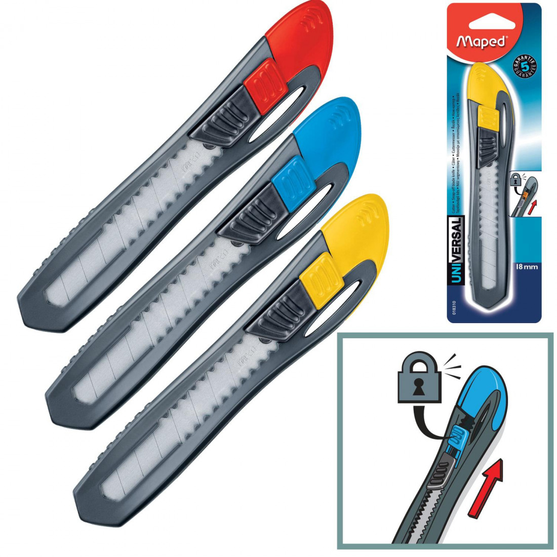 Κοπίδι Universal 18mm blister 018310 Maped